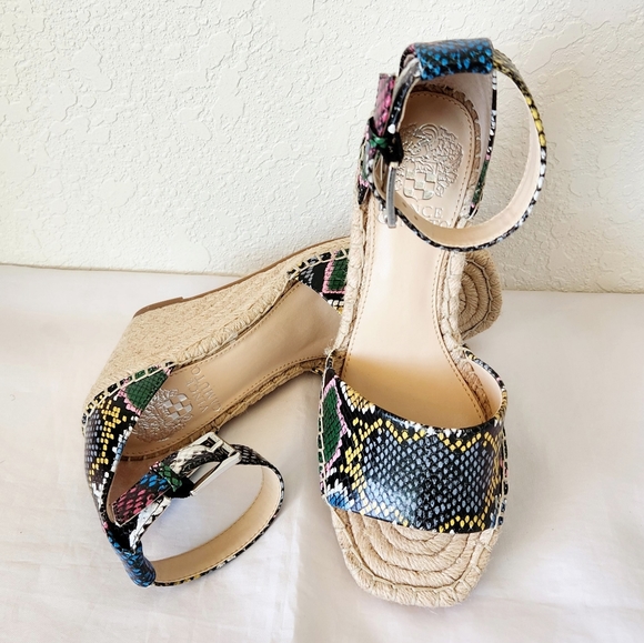 Vince Camuto Maaza Snake Print Wedges - Picture 8 of 11
